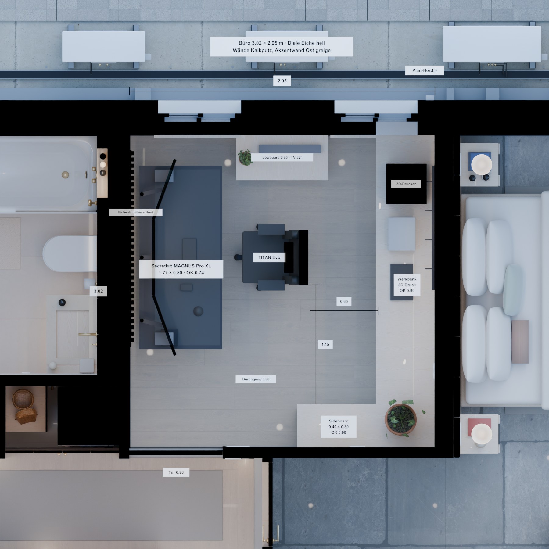 Plan Büro · Grundriss