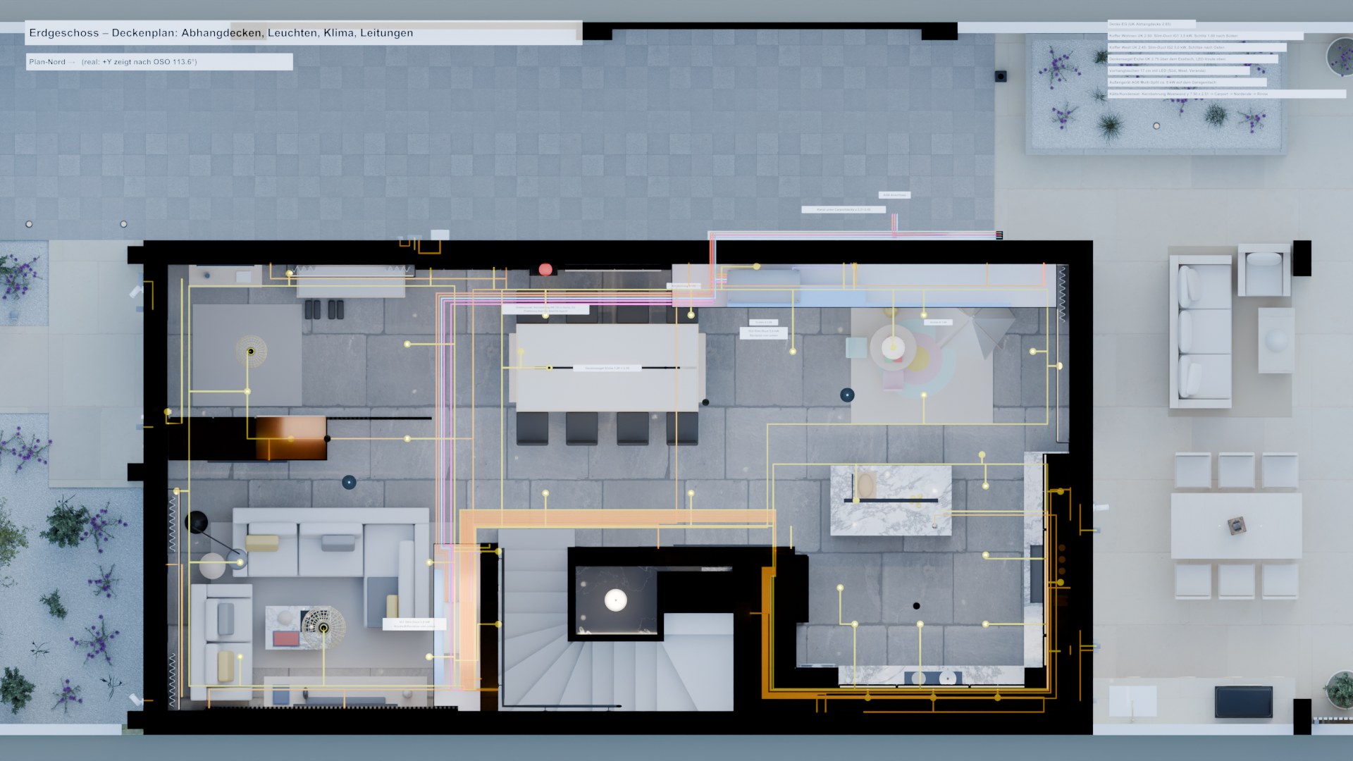 Plan EG · Decke und Klima