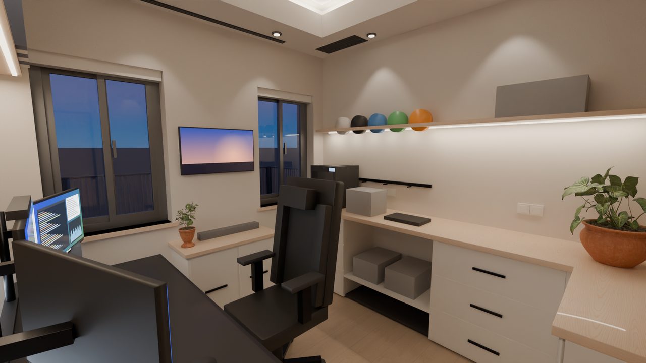 Büro: Büro Ecke Südost · Abend