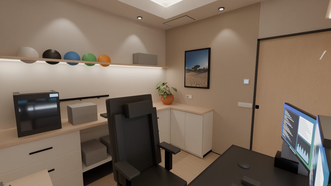 Büro: Büro Ecke Südwest · Abend