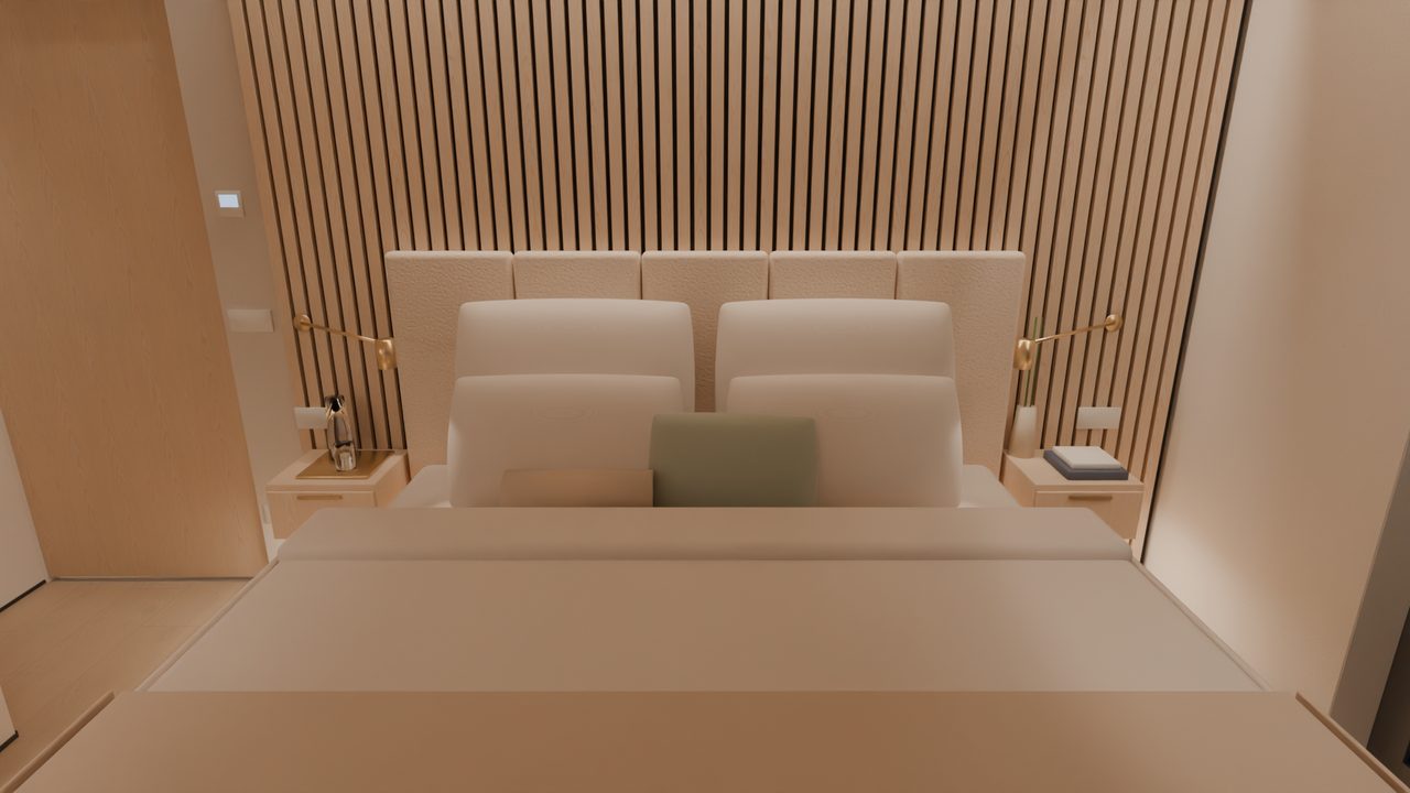 Gästezimmer: Gästezimmer Kopfwand · Abend