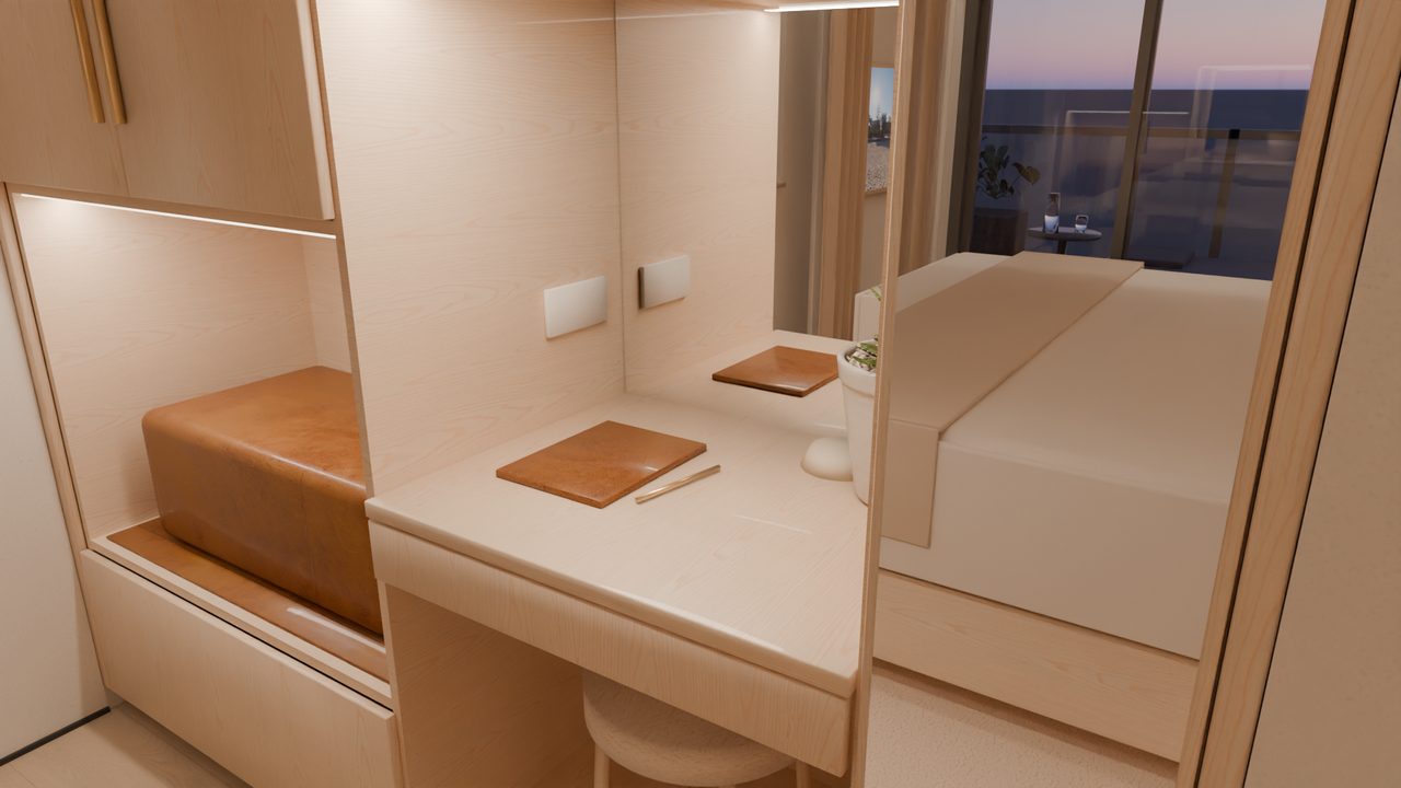 Gästezimmer: Gästezimmer Schreibplatz · Abend