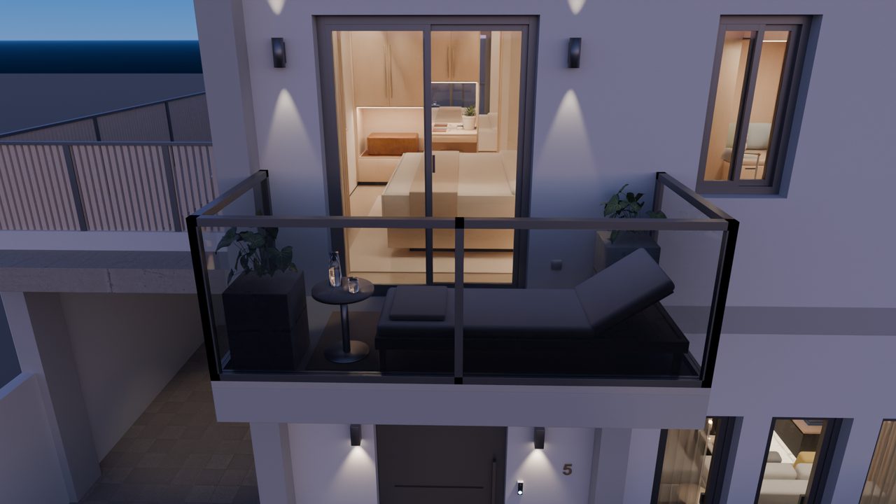 Gästezimmer: Südbalkon 1 · Abend